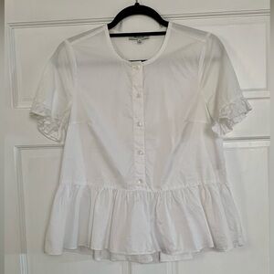 Madewell Ruffled Peplum Blouse